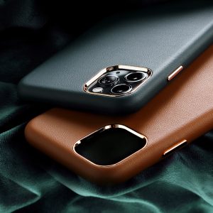 Platinum Leather Case For Apple iPhone Series - iPhone X/XS, Brown
