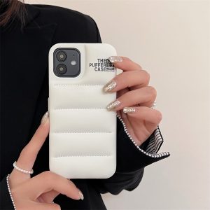 Silicone Puffer Back Cover For Apple iPhone Series - iPhone XR, White