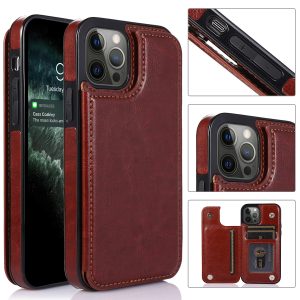 Retro Wallet Case for Apple - iPhone 15 Pro, Brown