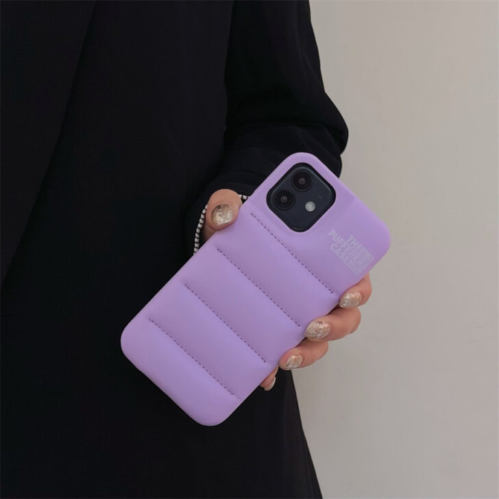 Silicone Puffer Back Cover For Apple iPhone Series