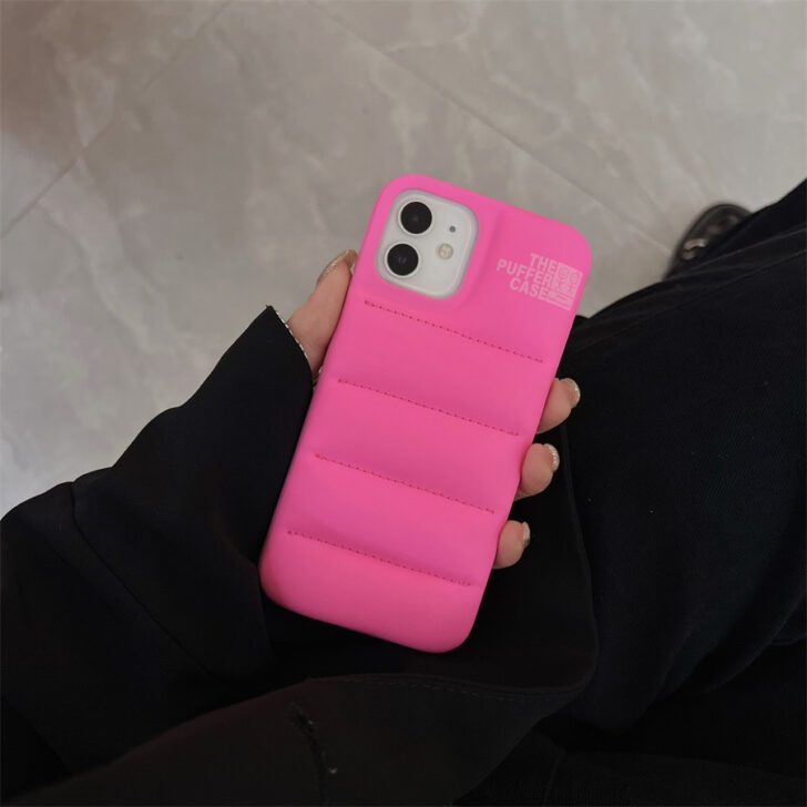 Silicone Puffer Back Cover For Apple iPhone Series