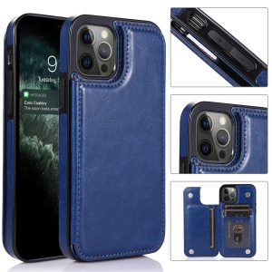 Retro Wallet Case for Apple - iPhone 14 Pro, Navy Blue