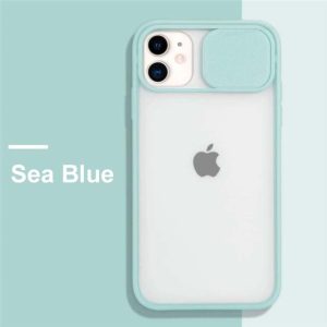 Sliding Camera Protection Case for Apple iPhone Series - iPhone X/XS, Sea Blue