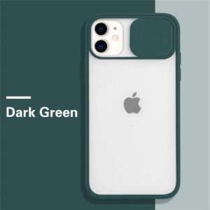 Sliding Camera Protection Case for Apple iPhone Series - iPhone 12 Pro Max, Dark Green