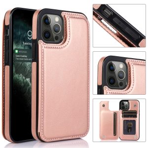 Retro Wallet Case for Apple - iPhone 14 Pro Max, Pink