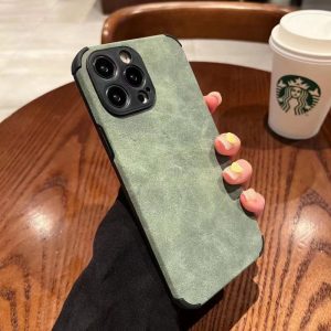 Suede Fabric Case For Apple - iPhone 12 Pro, Green