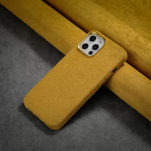 Premium Fabric Case For Apple iPhone Series - iPhone 12/12 Pro, Yellow
