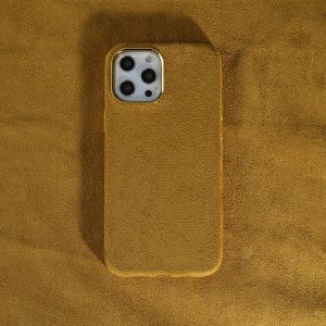 Premium Fabric Case For Apple iPhone Series - iPhone 12/12 Pro, Yellow