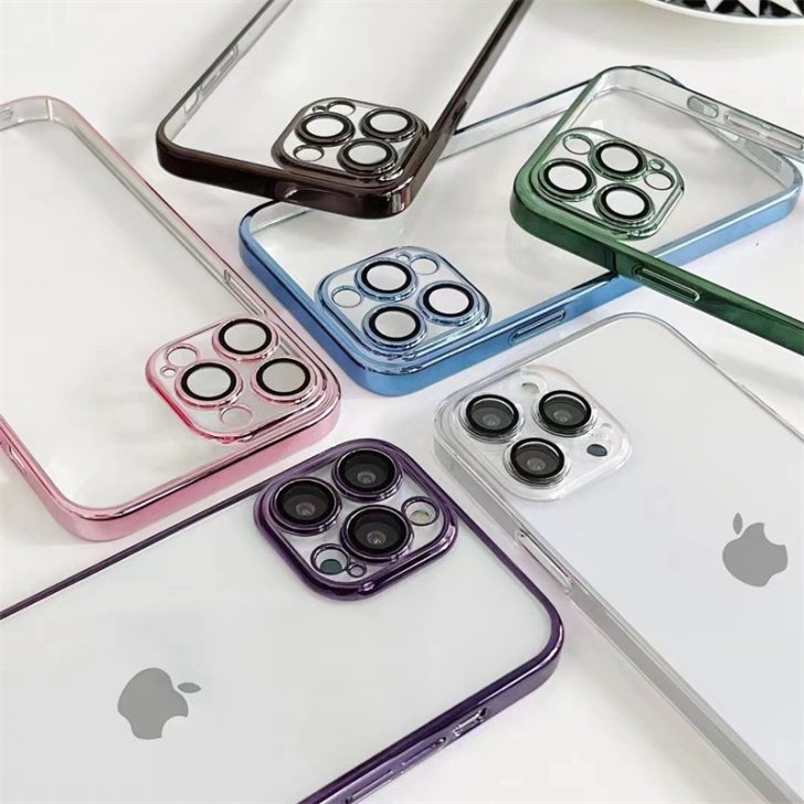 Camera Protection With Luxury Ring Transparent Case For Apple iPhone Series