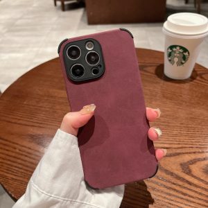 Suede Fabric Case For Apple - iPhone 11, Maroon
