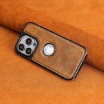 Leather Logo Cut Case for Apple