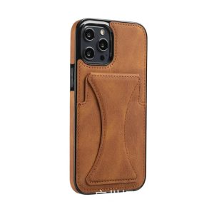 Leather Wallet Case for Apple - iPhone 13 Mini, Brown