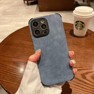 Suede Fabric Case For Apple - iPhone 13, Blue