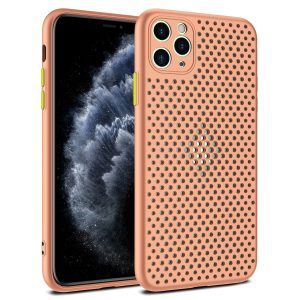 Camera Protection Mesh Silicone Back Case for Apple iPhone Series - iPhone 13 Pro Max, Pink