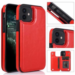 Retro Wallet Case for Apple - iPhone 11, Red