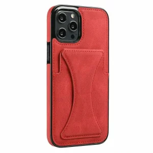 Leather Wallet Case for Apple - iPhone 13 Pro, Red