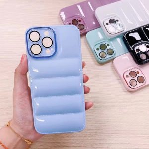 Luxury Puffer Case For Apple iPhone Series - iPhone 12 Pro, Blue