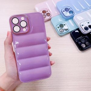 Luxury Puffer Case For Apple iPhone Series - iPhone 13 Pro, Purple