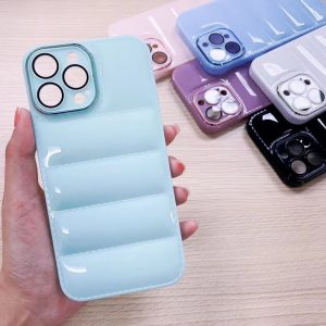 Luxury Puffer Case For Apple iPhone Series - iPhone 12 Pro Max, Sea Blue