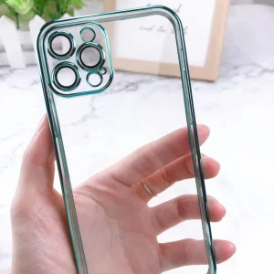 Camera Protection With Luxury Ring Transparent Case For Apple iPhone Series - iPhone 11, Green