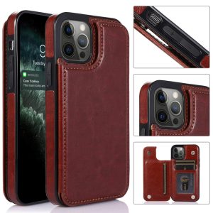 Retro Wallet Case for Apple - iPhone 12 Mini, Brown