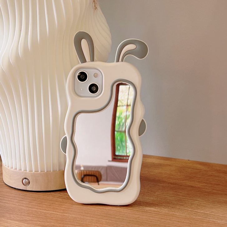 Blush Bunny Mirror Case For Apple IPhone Series