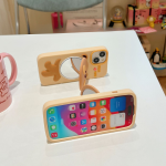 Brown Bear Mirror Stand Case For Apple IPhone Series
