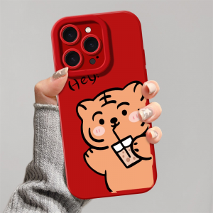 Cute Tiger Silicone Case for Apple iPhone Series