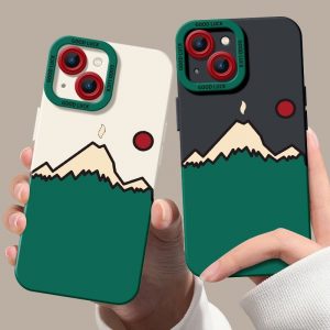 Mountain Sunrise Charm Silicone Case for Apple iPhone Series