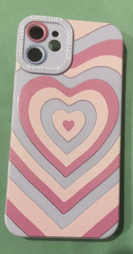 Retro Love Stripes Silicone Case for Apple iPhone Series photo review