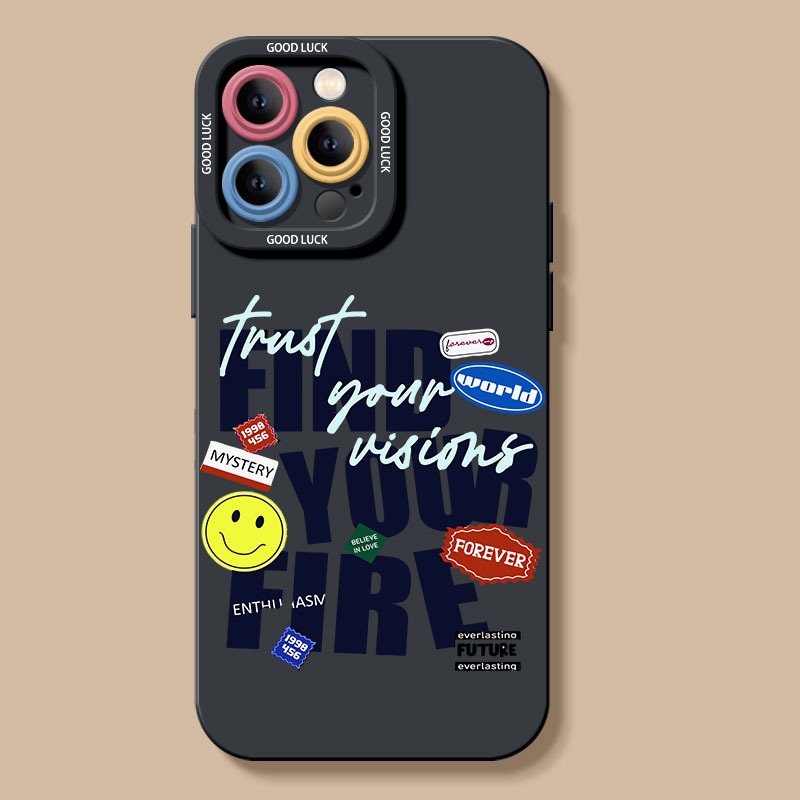 Motivational Stickers Collage Silicone Case for Apple iPhone Series – view 3