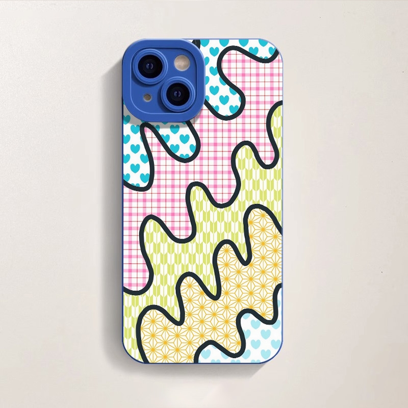 Colorful Patchwork Splash Silicone Case for Apple iPhone Series – view 4