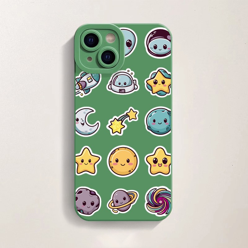 Galaxy Kawaii Characters Silicone Case for Apple iPhone Series – view 3