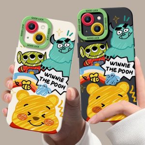 Cartoon Friends Silicone Case for Apple iPhone Series