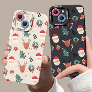 Festive Holiday Silicone Case for Apple iPhone Series