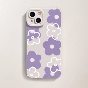Lavender Pattern Silicone Case for Apple iPhone Series
