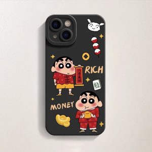 Playful Prosperity Cartoon Silicone Case for Apple iPhone Series
