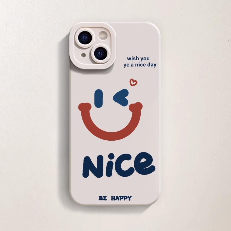Smile & Wink 'Nice Day' Design Silicone Case for Apple iPhone Series – view 1
