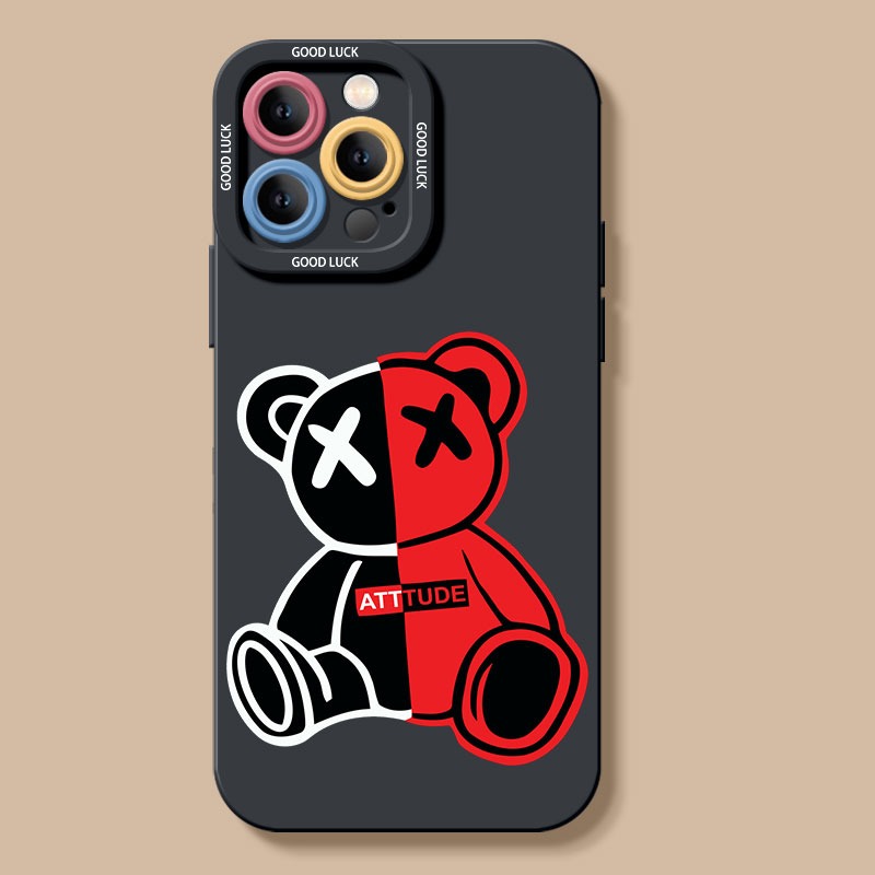 Edgy Attitude Bear Silicone Case for Apple iPhone Series – view 1