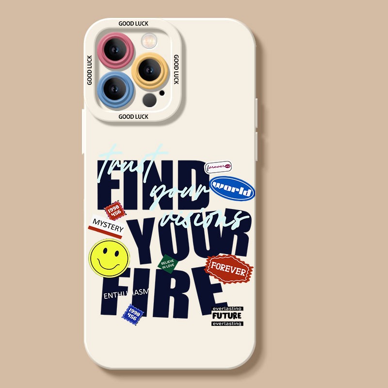Motivational Stickers Collage Silicone Case for Apple iPhone Series – view 1