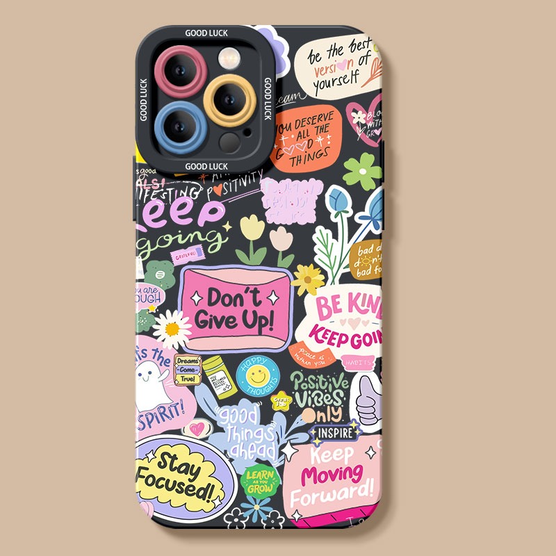 Inspirational Quotes and Flowers Silicone Case for Apple iPhone Series – view 1