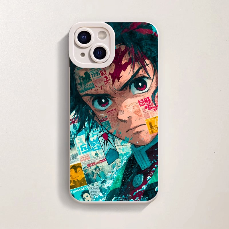 Bold Anime Collage Design Silicone Case for Apple iPhone Series – view 1