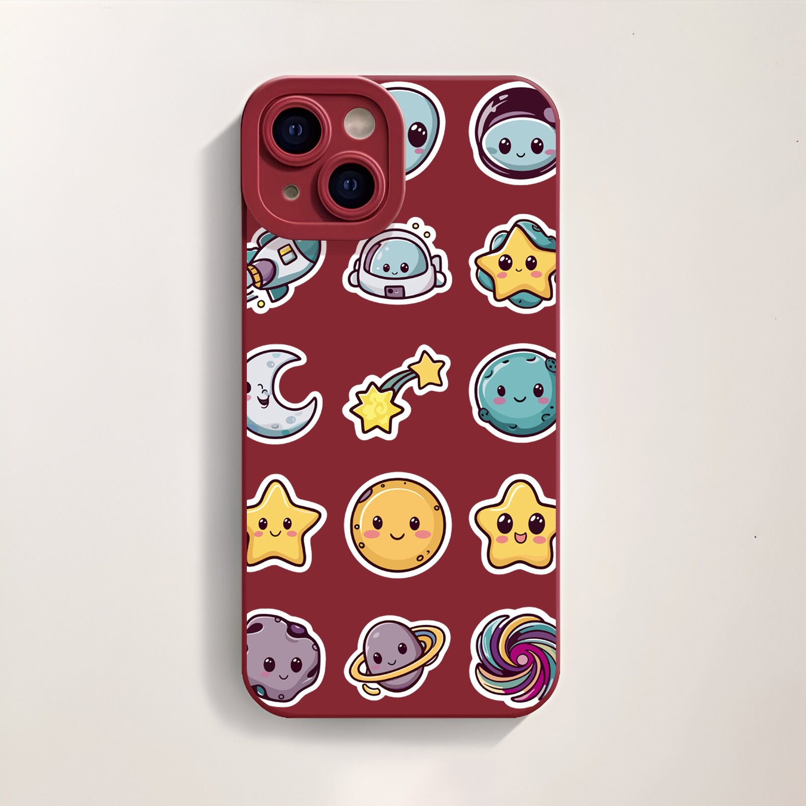 Galaxy Kawaii Characters Silicone Case for Apple iPhone Series – view 1