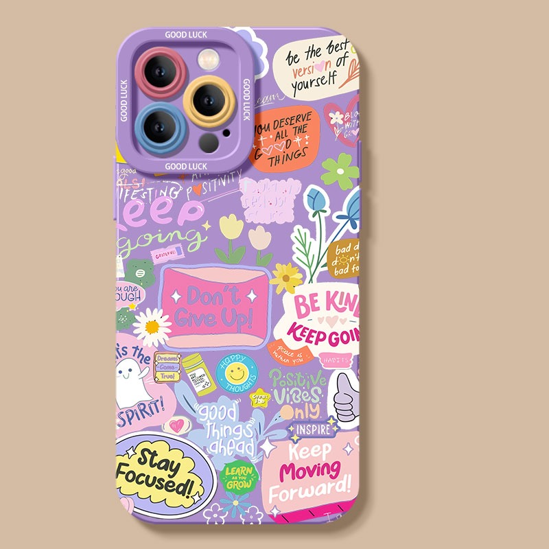 Inspirational Quotes and Flowers Silicone Case for Apple iPhone Series – view 4
