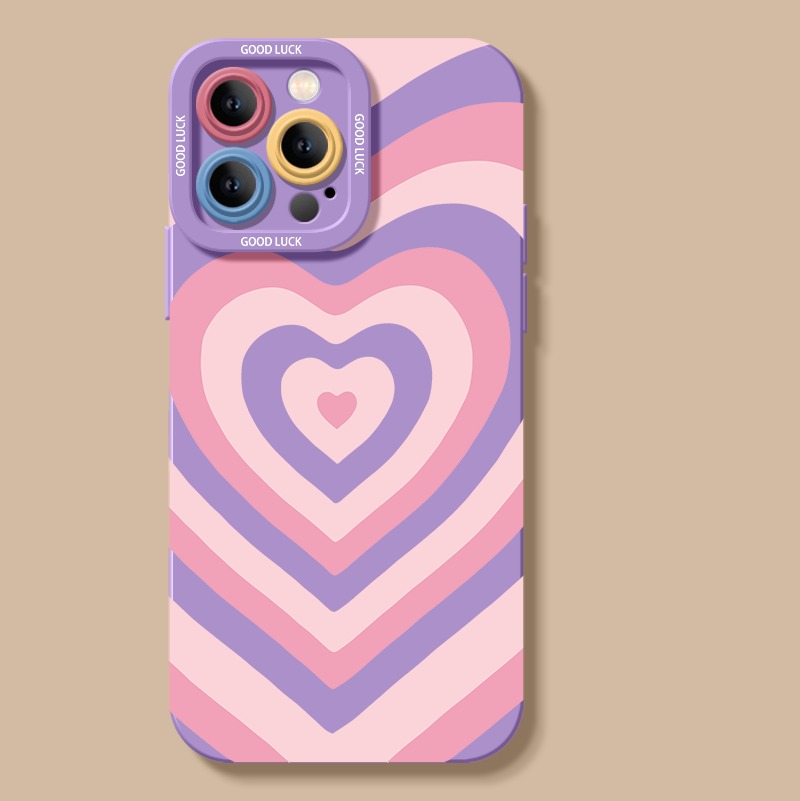Retro Love Stripes Silicone Case for Apple iPhone Series – view 3
