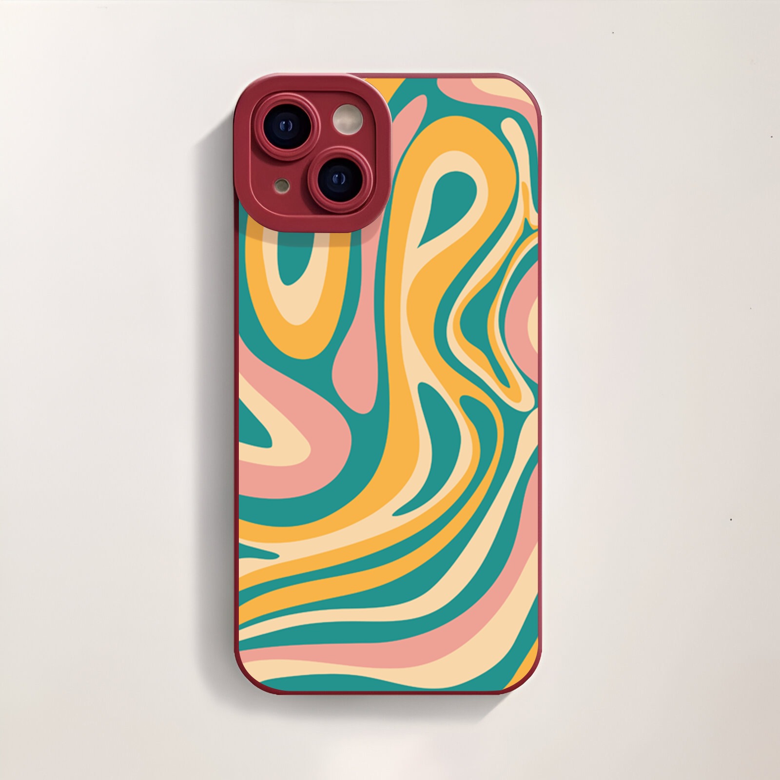 Psychedelic Swirl Groove Silicone Case for Apple iPhone Series – view 2