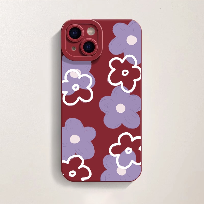 Lavender Blossom Pattern Silicone Case for Apple iPhone Series – view 4