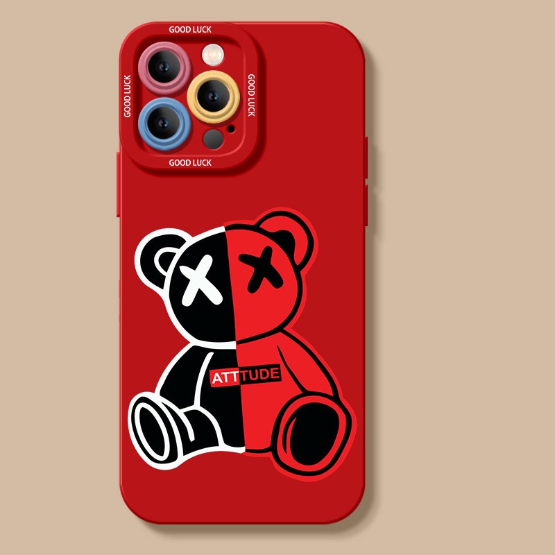 Edgy Attitude Bear Silicone Case for Apple iPhone Series – view 4