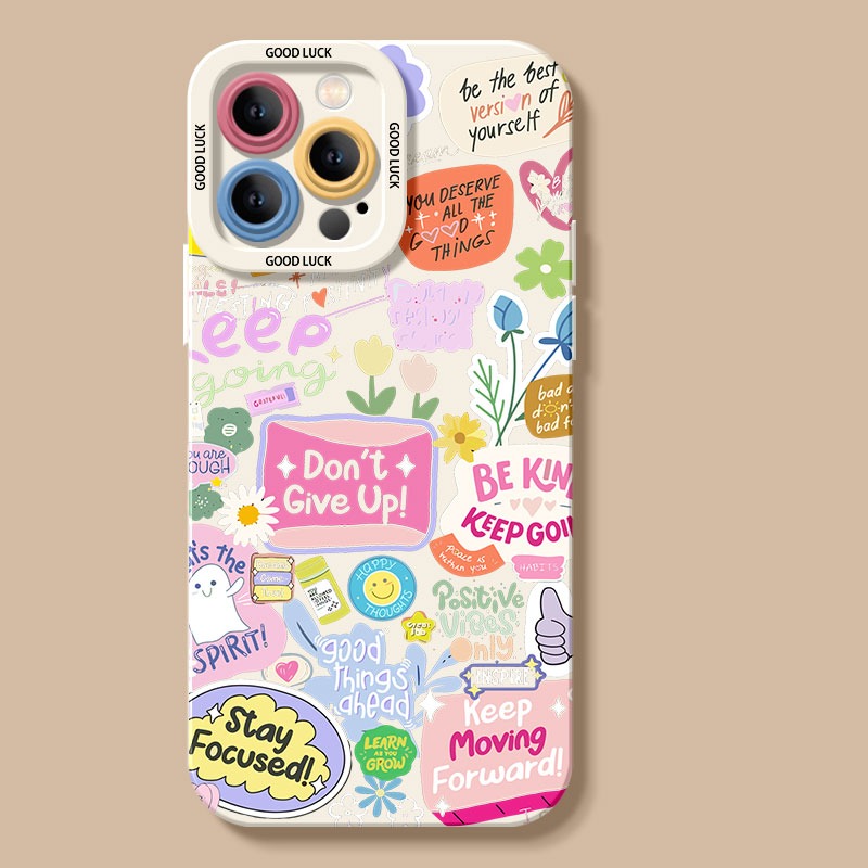 Inspirational Quotes and Flowers Silicone Case for Apple iPhone Series – view 2