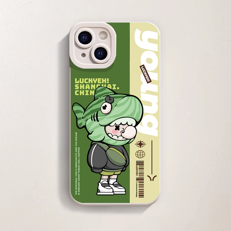 Cartoon Shark Hoodie Fun Silicone Case for Apple iPhone Series – view 4